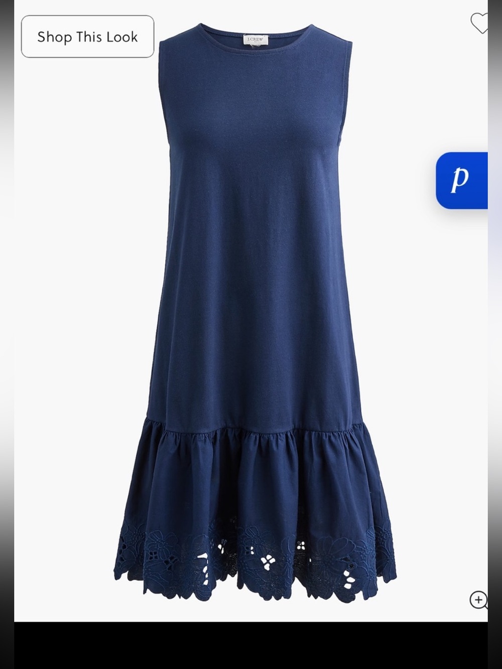 J. Crew - Mixed Media Eyelet Hem Mini Shift Dress - NWOT